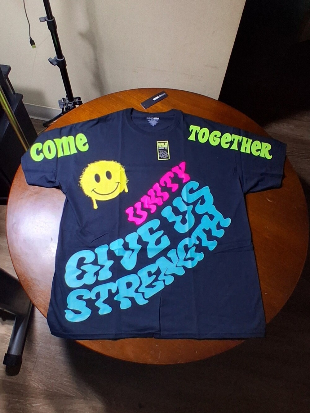 NWT Graphic Short-Sleeve Tee - Black with Neon Smile